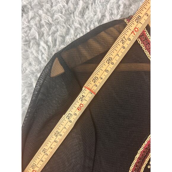 NWT Chelsea & Violet Black Sequin Mesh Sheath Dress Women’s Large Party Cocktail - Picture 5 of 12